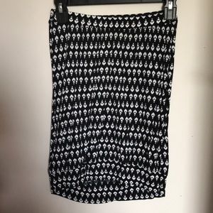 Black Patterned Tube Top
